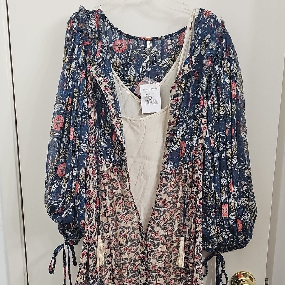 Free People Navy Floral Maxi Dress - Picture 5 of 5